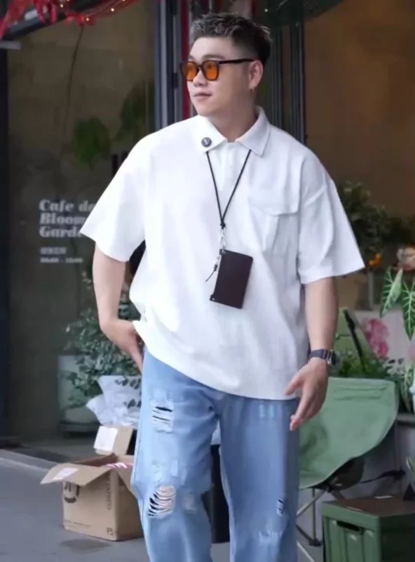 華夫格POLO翻領上衣