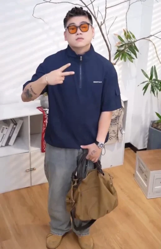 美式半拉鍊立領上衣