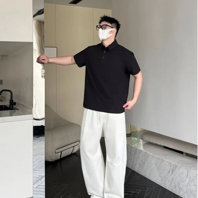 工裝純棉直筒闊腿彎刀褲