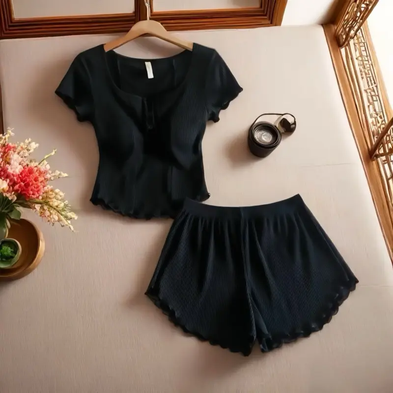 Padded Sleepwear Two-Piece Set thumbnail 3