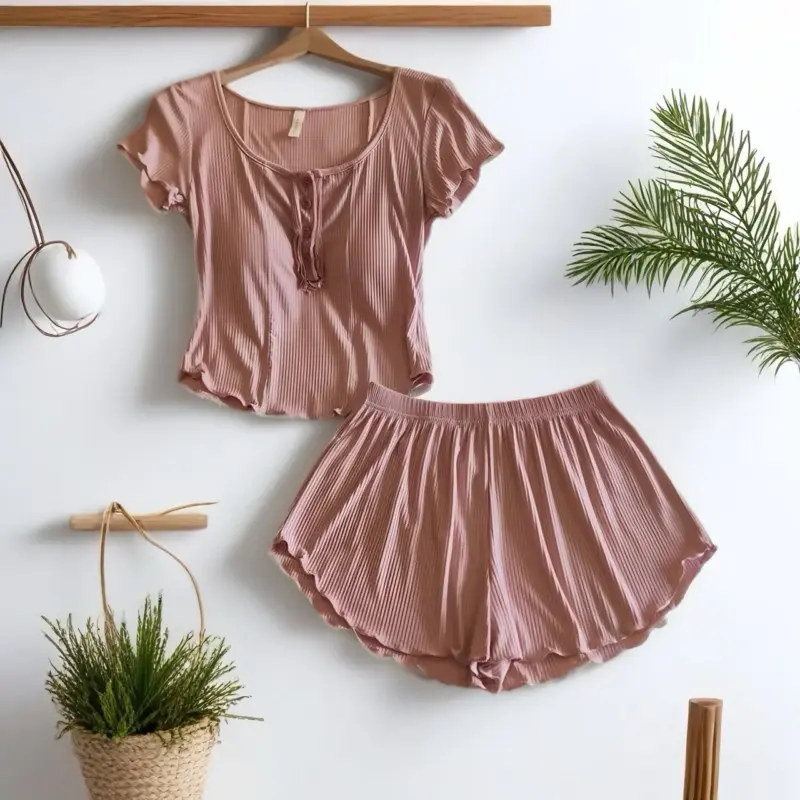 Padded Sleepwear Two-Piece Set thumbnail 6