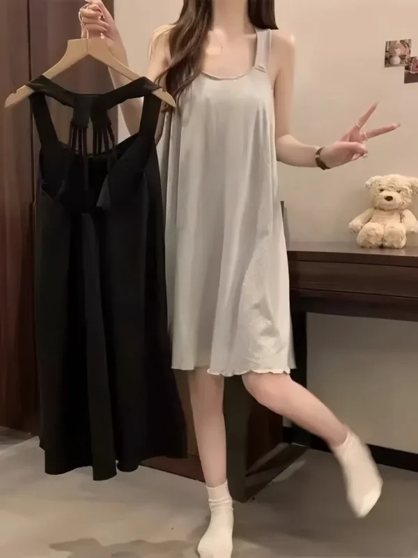 休閒純欲風性感睡衣裙