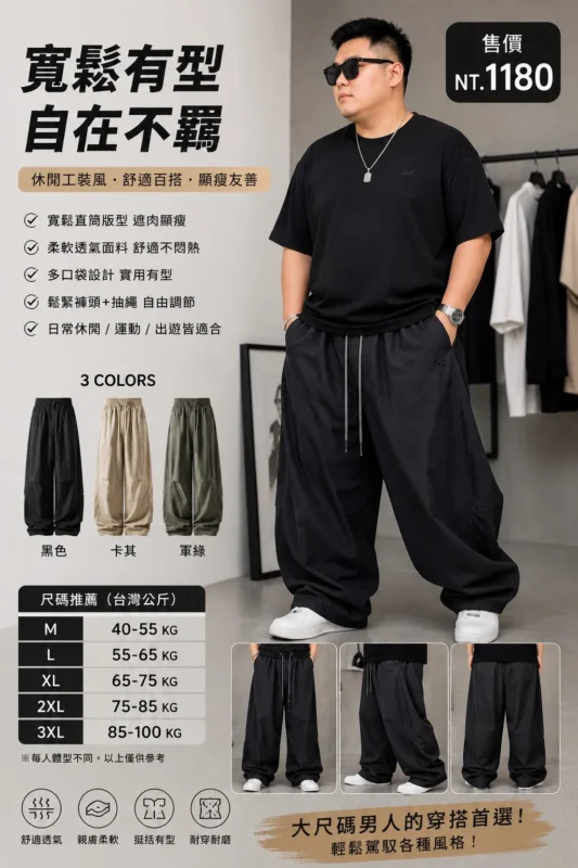 美式斜切拼接設計彎刀褲