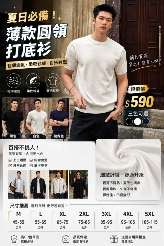 薄款圓領打底衫