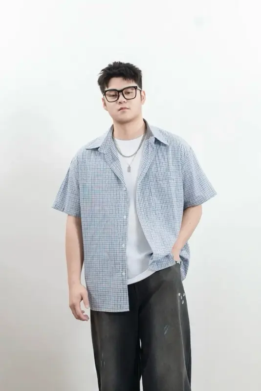 Plaid Design Short Sleeve Shirt thumbnail 3