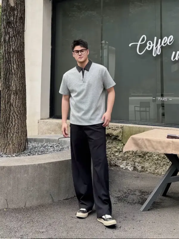 Short Sleeve Panelled Color Polo Shirt thumbnail 3