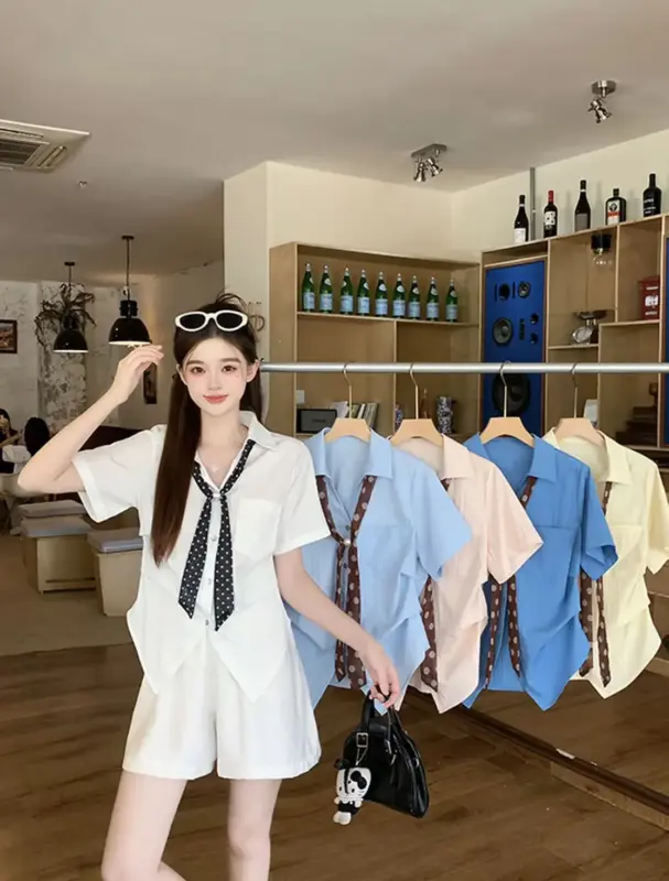 Polka Dot Bow Blouse thumbnail 2