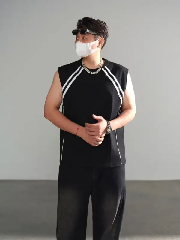Panelled Sleeveless Tank Top thumbnail 3