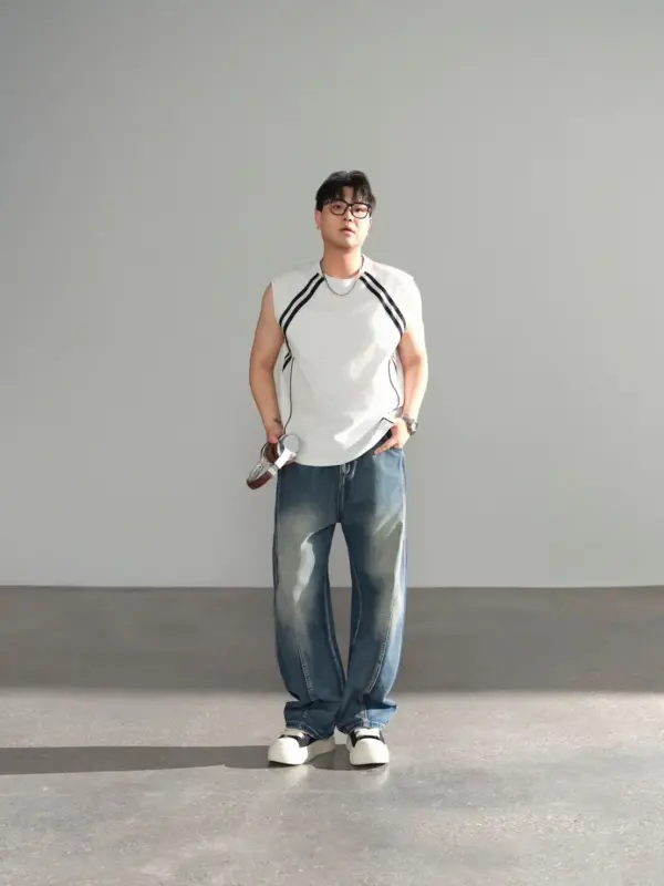 Panelled Sleeveless Tank Top thumbnail 5