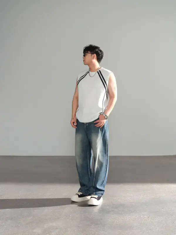 Panelled Sleeveless Tank Top thumbnail 6