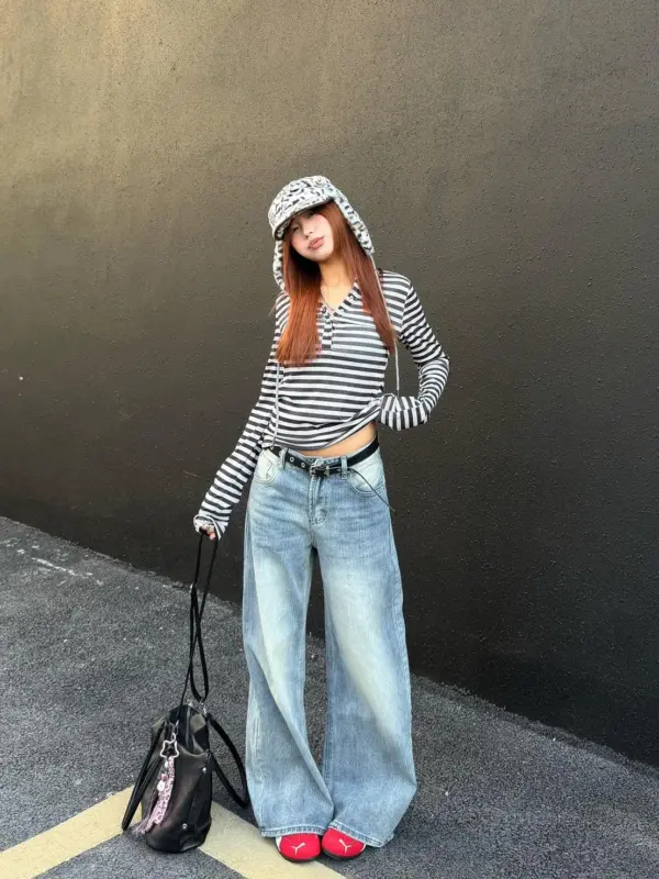 Washed Slub Cotton Jeans thumbnail 2