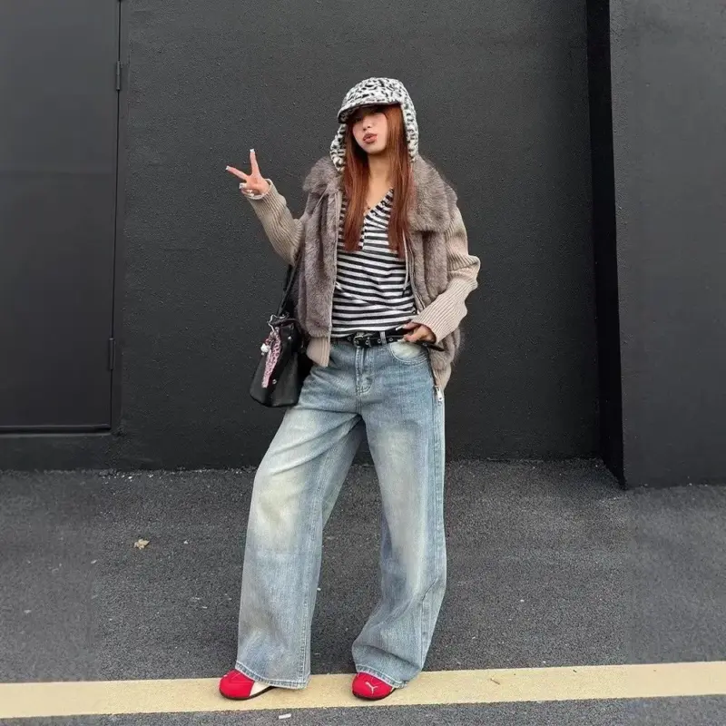 Washed Slub Cotton Jeans thumbnail 3