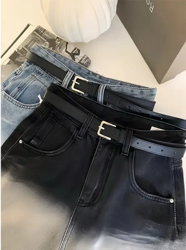 American Gradual Color Ripped A-Line Shorts (With Elastic Waistband at Back) thumbnail 4
