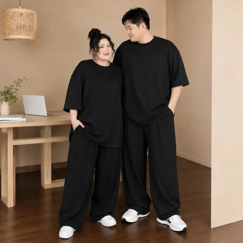純色運動服休閒套裝（情侶款） 縮圖 2