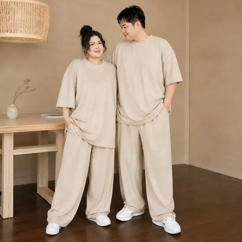 純色運動服休閒套裝（情侶款） 縮圖 4