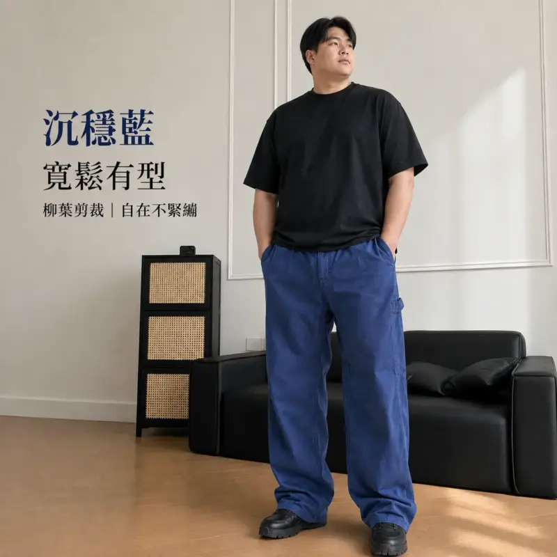 柳葉工裝直筒褲 縮圖 2