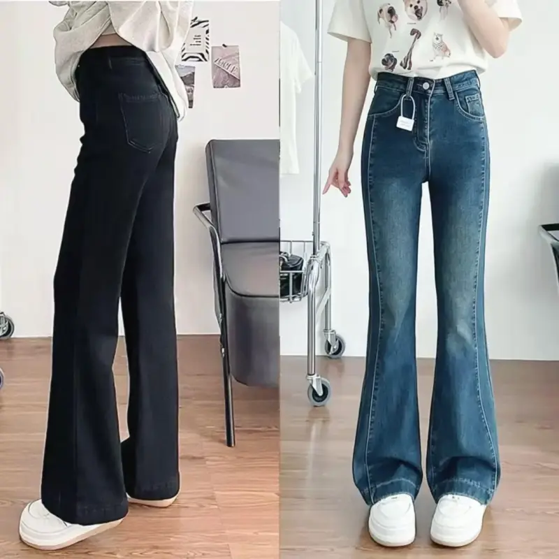 High-Waist Elastic Flared Jeans thumbnail 2