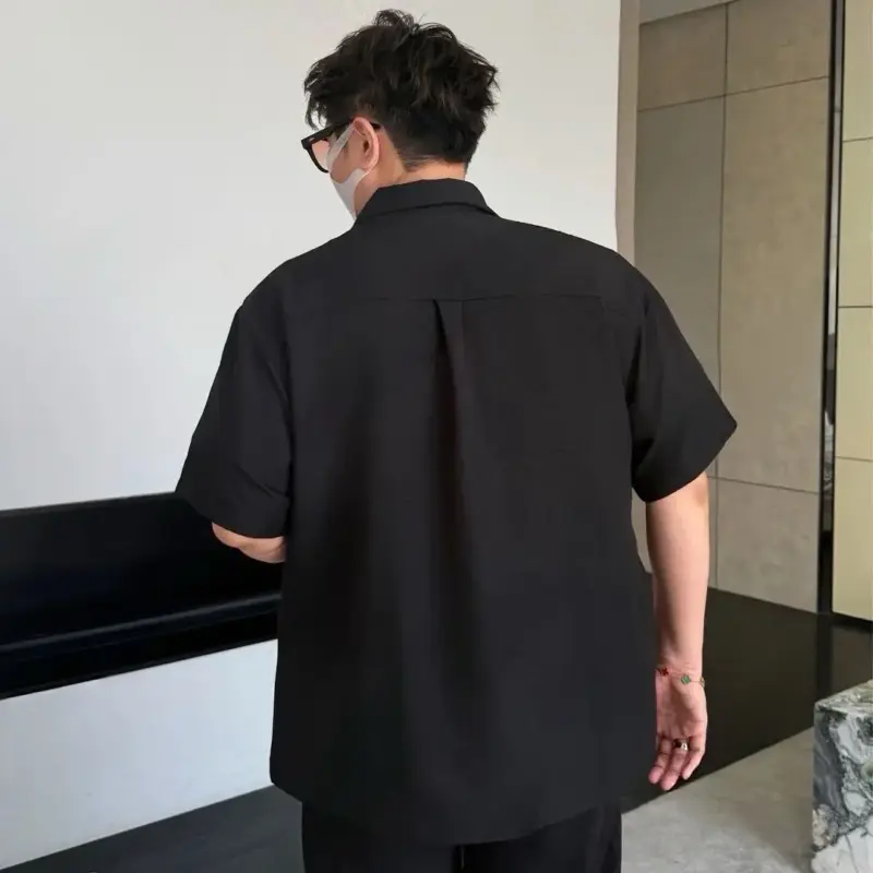 港風仿麻襯衫 縮圖 5