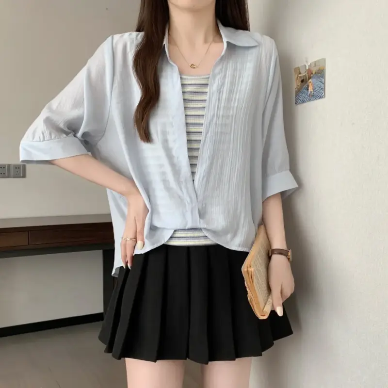Tie-Dye Casual Blouse thumbnail 3