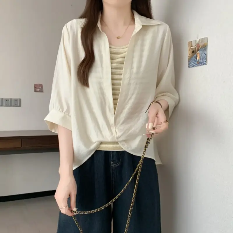 Tie-Dye Casual Blouse thumbnail 4