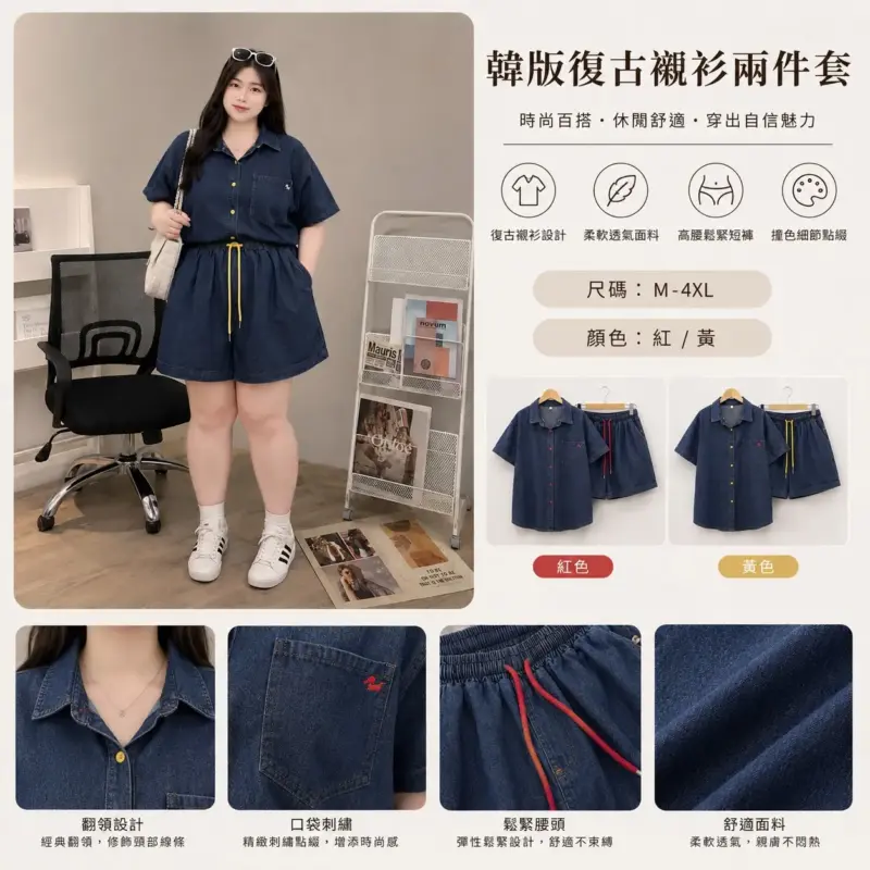 Korean Vintage Blouse Two-Piece Set