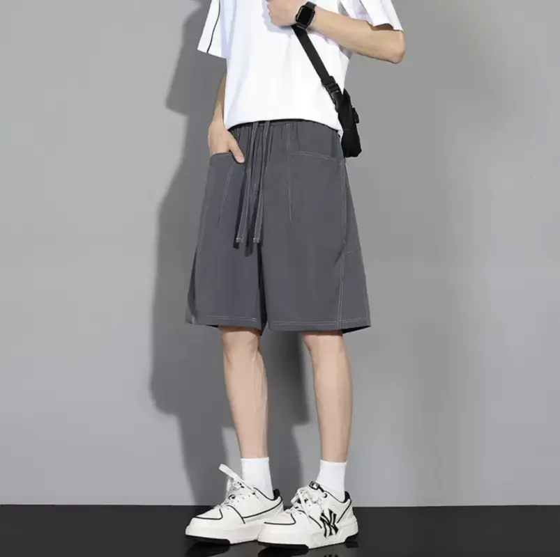 冰絲線條彎刀褲 縮圖 7