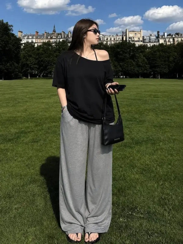 One-Shoulder Short Sleeve Set thumbnail 2