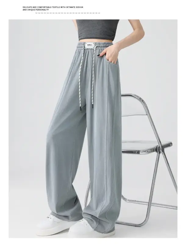 Drawstring Tencel Washed Pants thumbnail 4