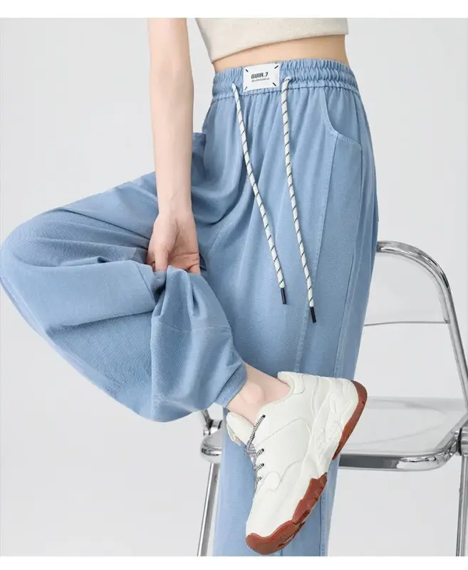 Drawstring Tencel Washed Pants thumbnail 5