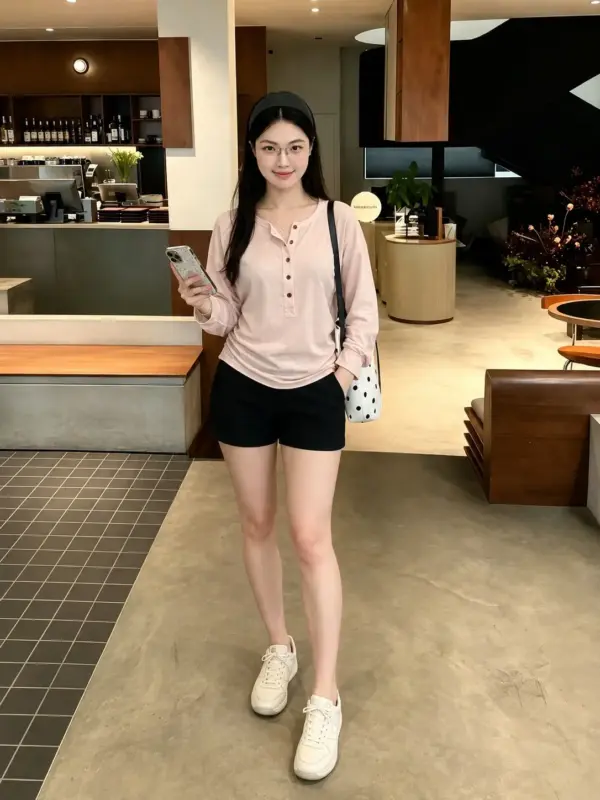 Henley Short-Sleeve Top thumbnail 4