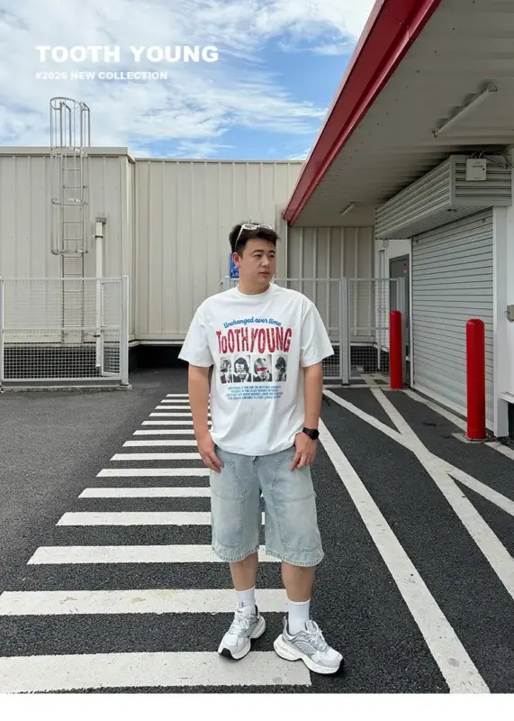 美式印花百搭圓領T恤 縮圖 3