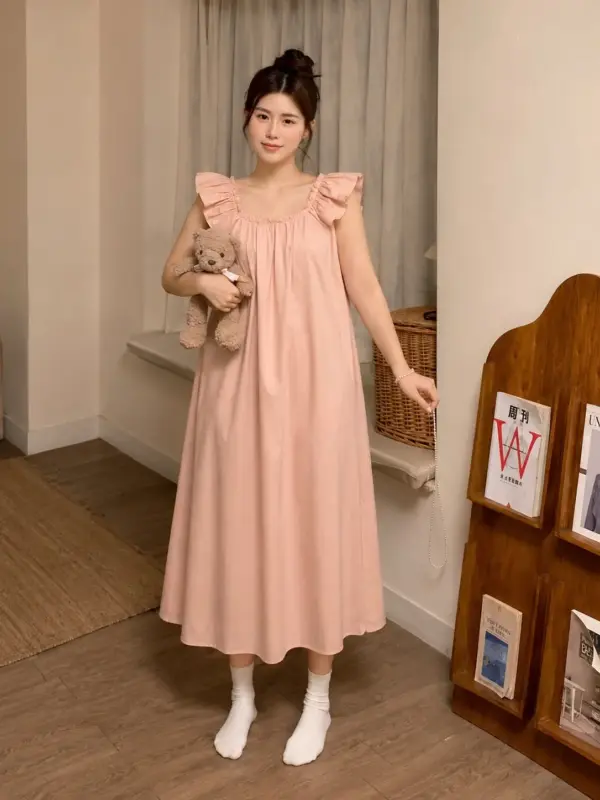 甜美粉睡長裙 縮圖 2