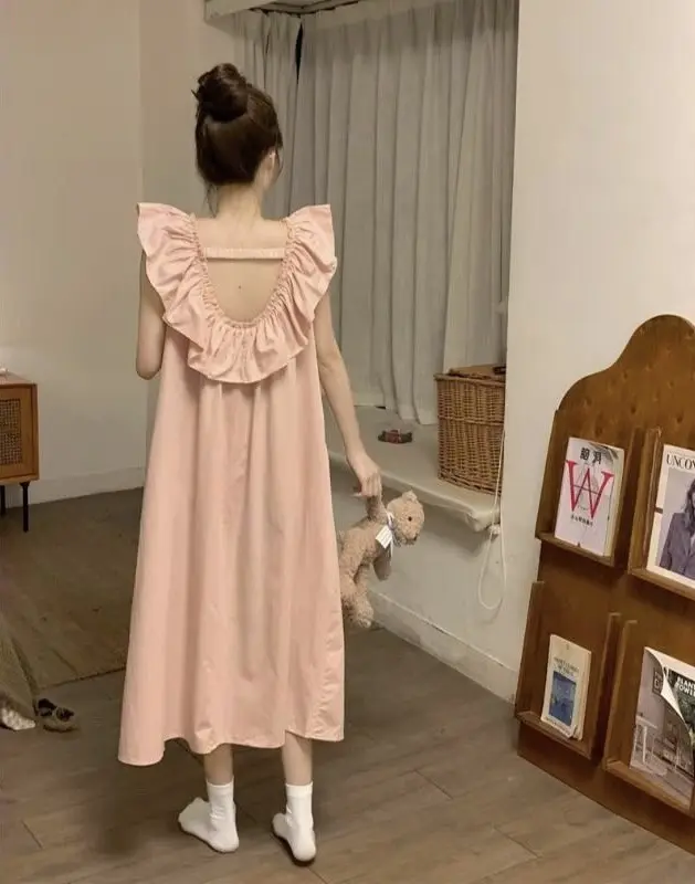甜美粉睡長裙 縮圖 3