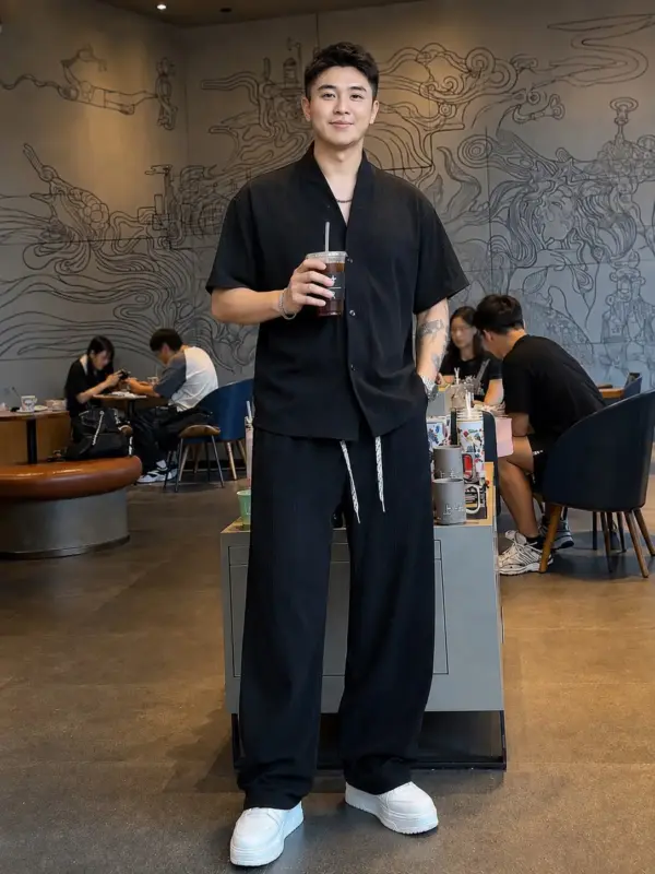 老錢風V領肌理感套裝 縮圖 2
