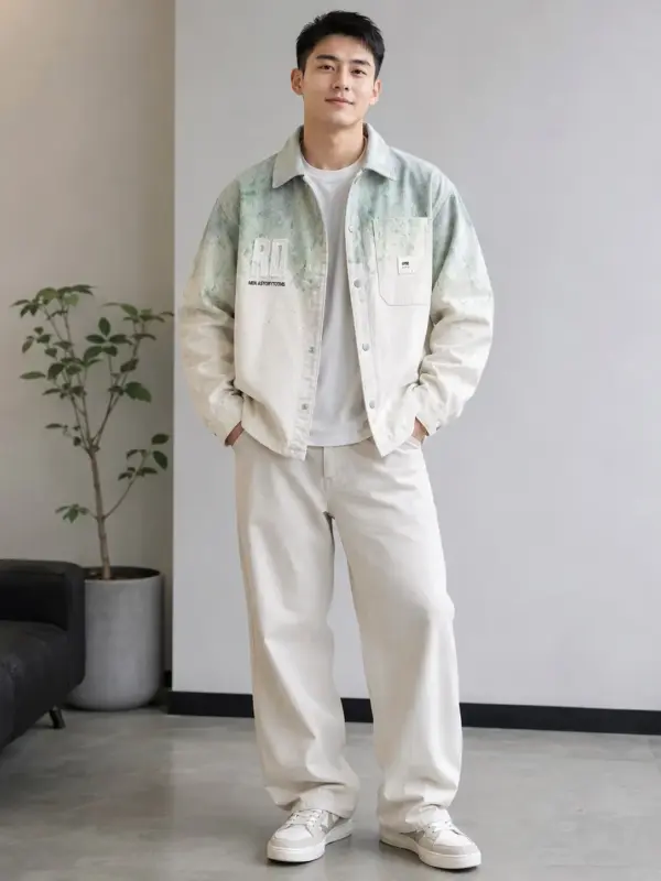 美式漸變色牛仔外套 縮圖 3