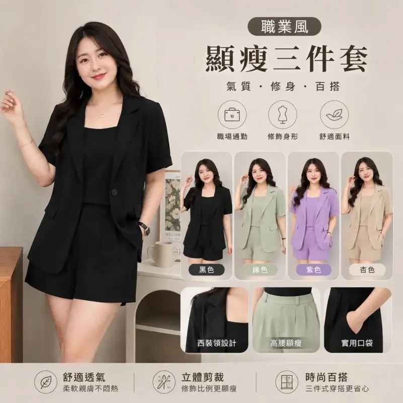 職業風顯瘦三件套