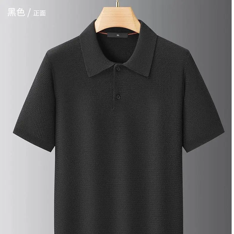 重工亞麻海鷗領polo衫 縮圖 3