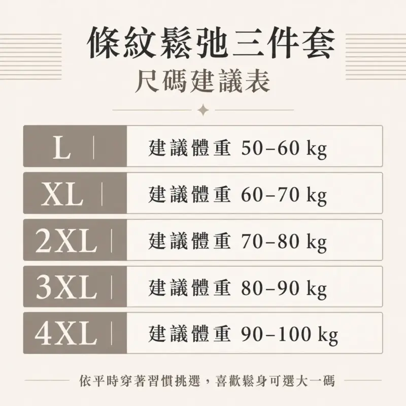 條紋鬆弛三件套 縮圖 5