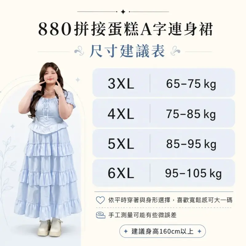 法式拼接短袖連衣蛋糕裙 縮圖 4