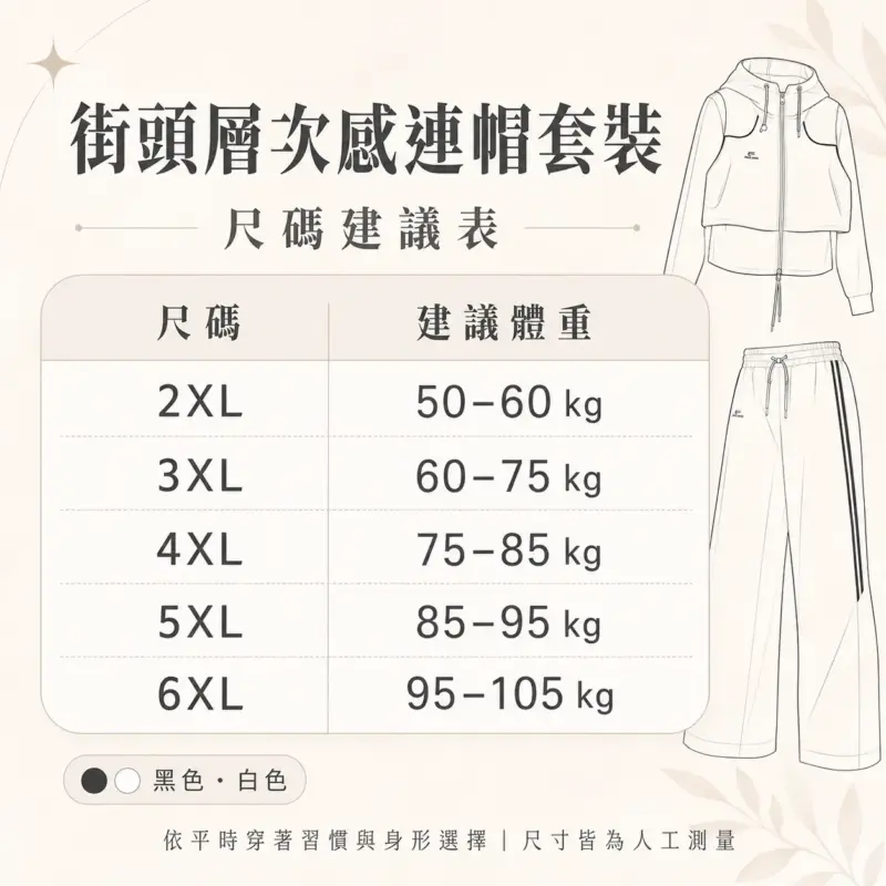 街頭層次感連帽套裝 縮圖 4
