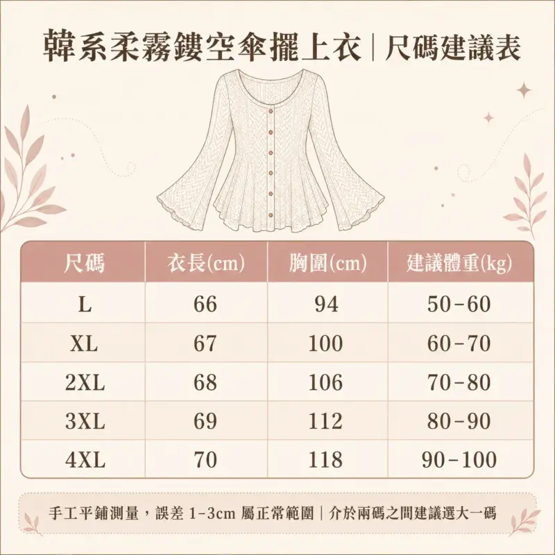 柔霧鏤空傘擺上衣 縮圖 8