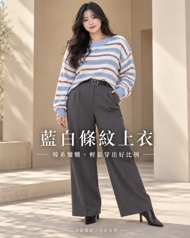 藍白條紋上衣