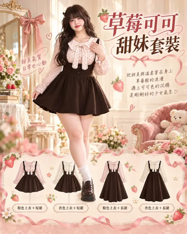 草莓可可甜妹套裝