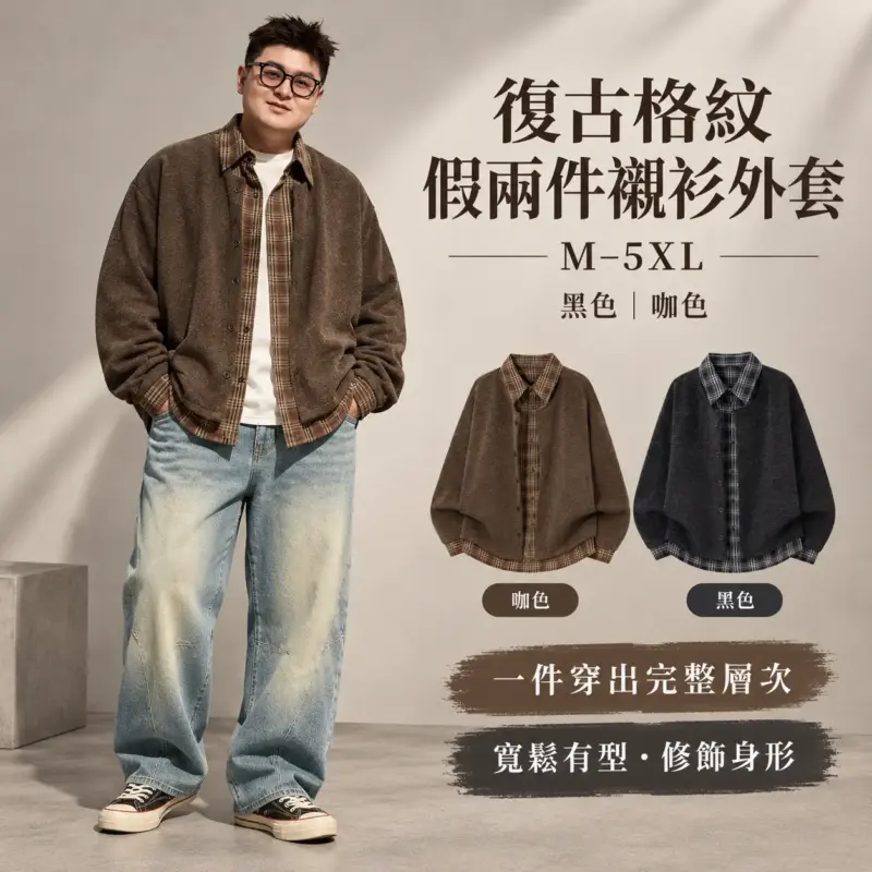 假兩件襯衫外套
