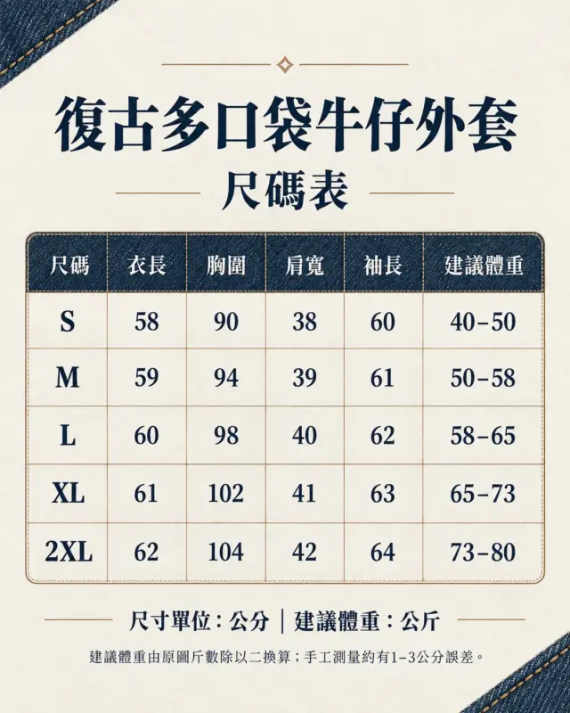 復古多口袋牛仔外套 縮圖 5