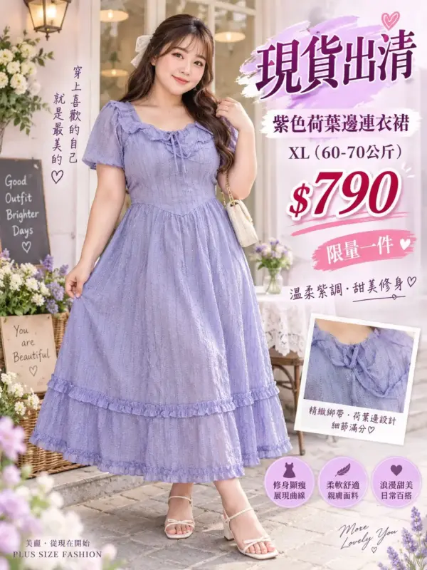 (In Stock) Purple Ruffled Dress