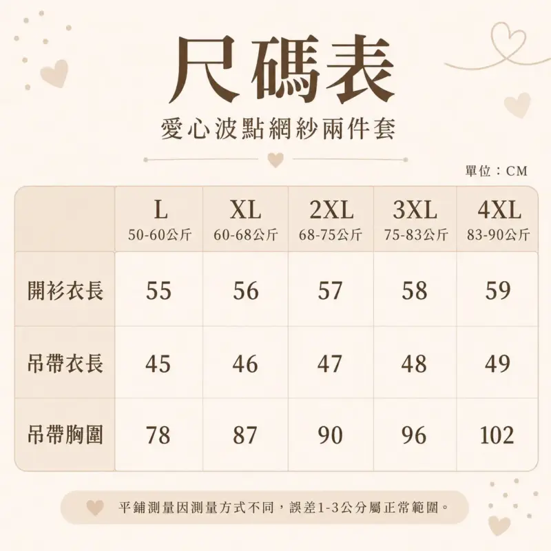 愛心波點網紗兩件套 縮圖 4