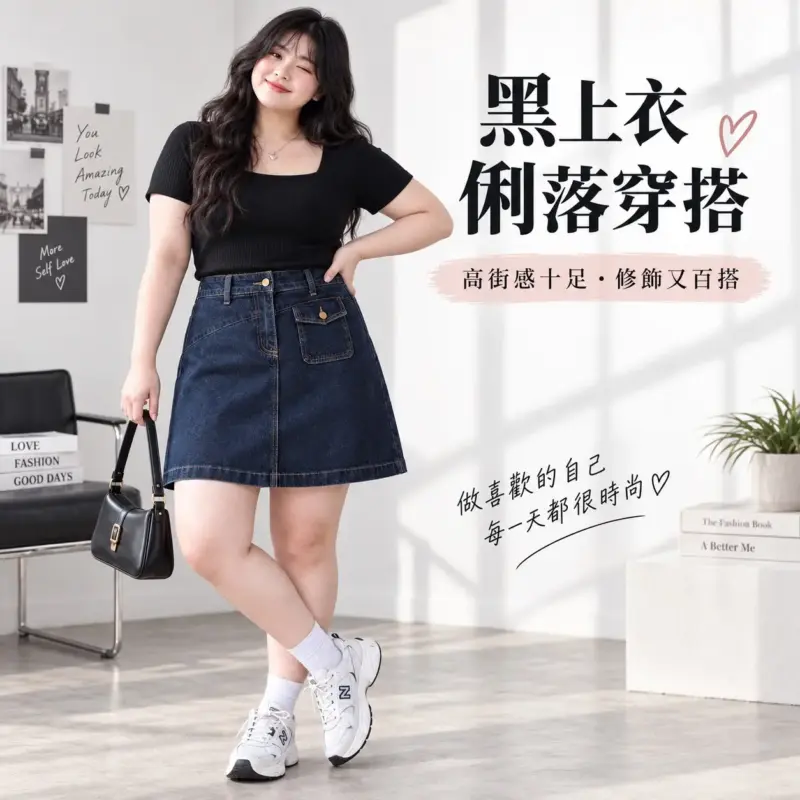 高街vibe牛仔半身裙 縮圖 3