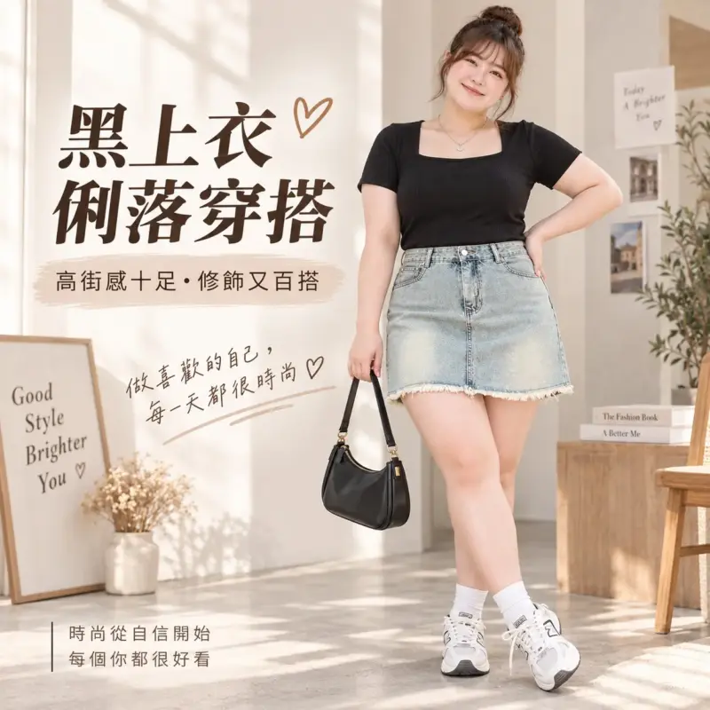 美式復古淺藍牛仔短裙 縮圖 3