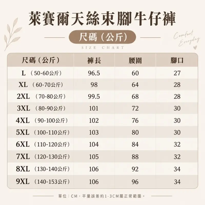 萊賽爾天絲束腳牛仔褲 縮圖 6